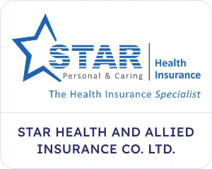 Star Health Insurance logo with tagline 'The Health Insurance Specialist' and full name 'Star Health and Allied Insurance Co. Ltd