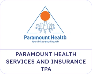 Paramount Health logo with triangular emblem and tagline 'Your link to good health', along with full name 'Paramount Health Services and Insurance TPA