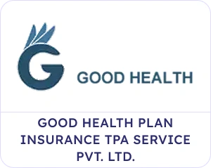 Good Health logo with leaf design and full name 'Good Health Plan Insurance TPA Service Pvt. Ltd